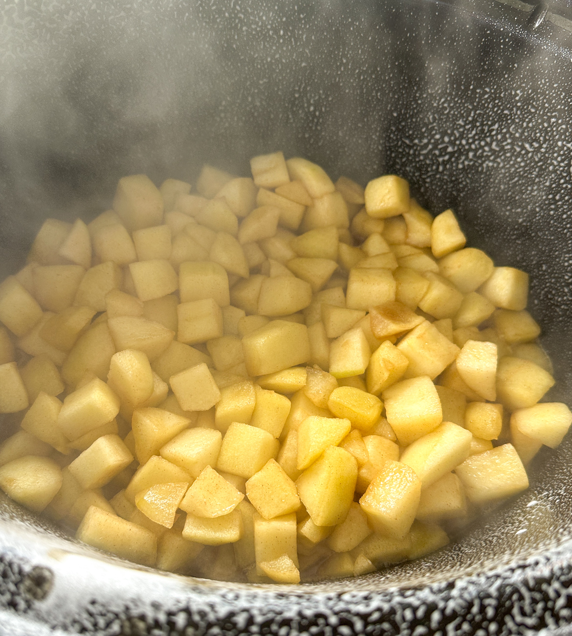 apples cooked before adding to the slow cooker