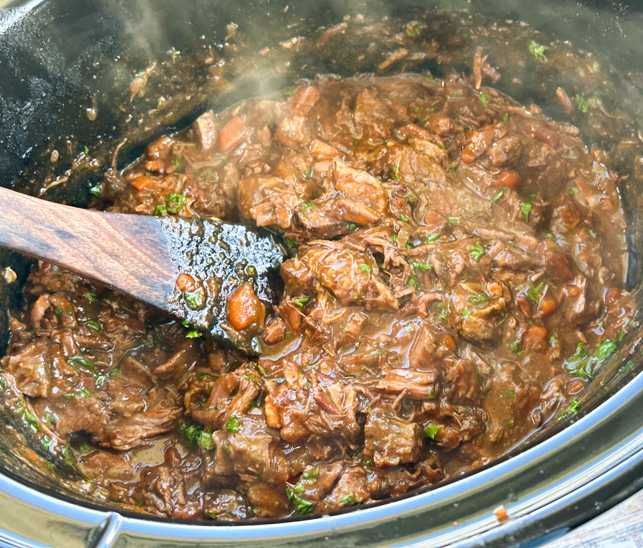 finished dish with added butter, parsley and lemon juice