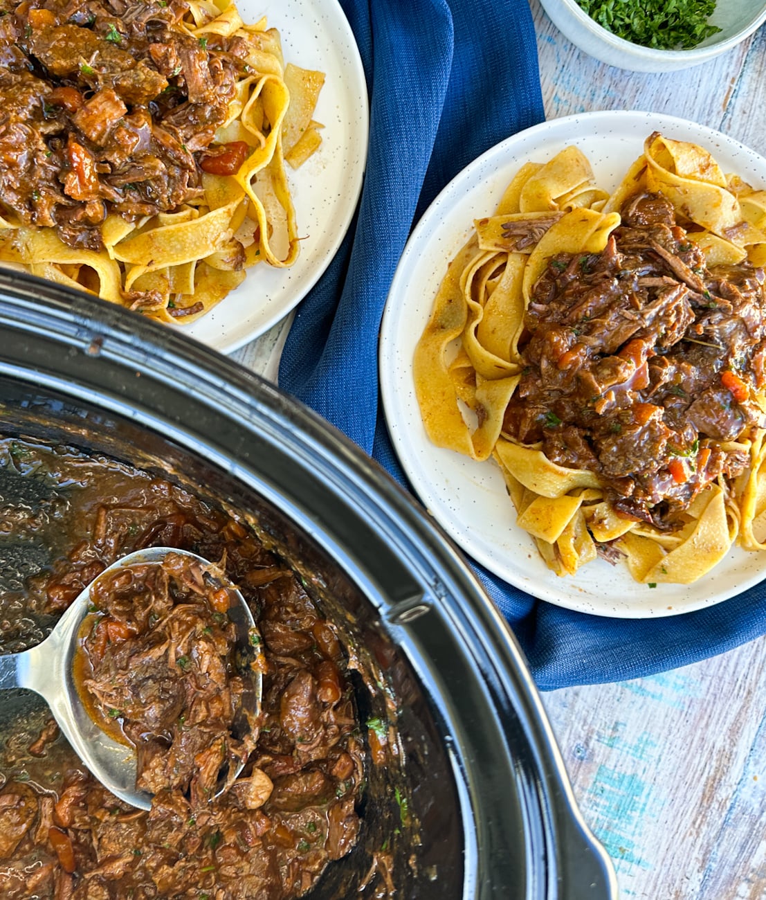 slow cooker beef ragu