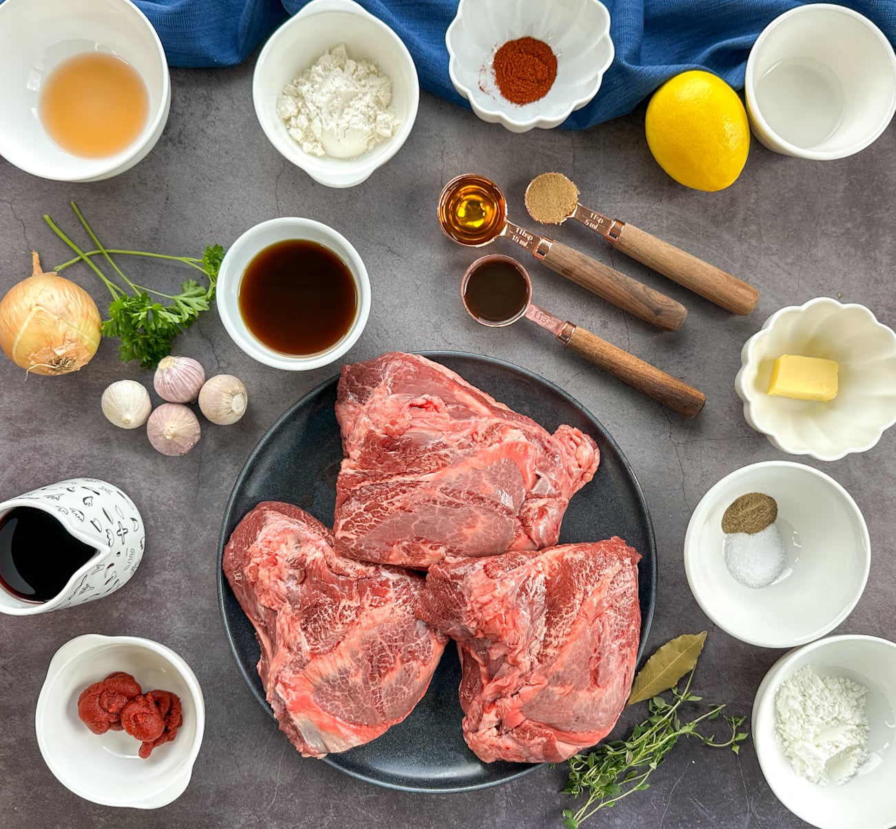 ingredients I use to make slow cooker rich beef cheeks