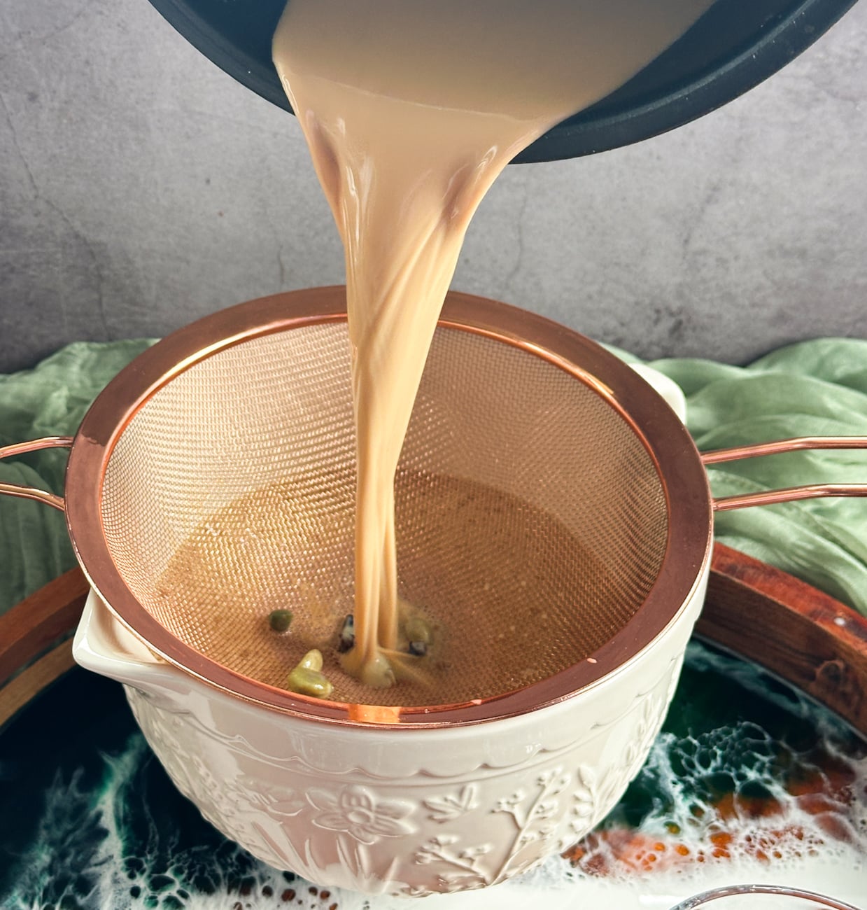 strain the tea to remove the additions