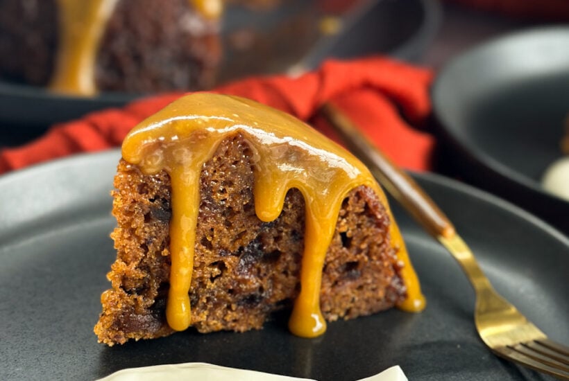 slow cooker steamed sticky date pudding with caramel sauce